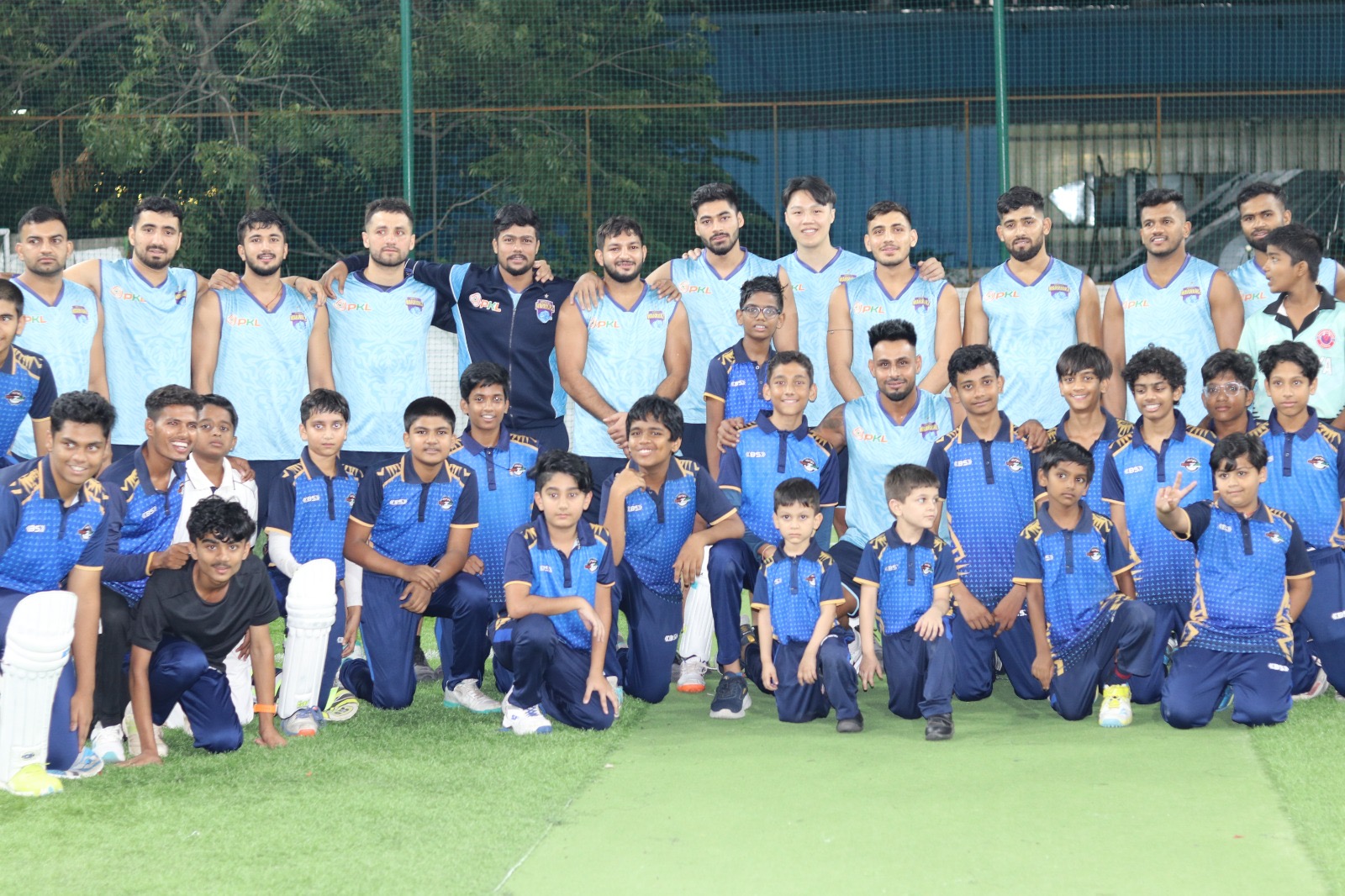 Cricket nets batting practice