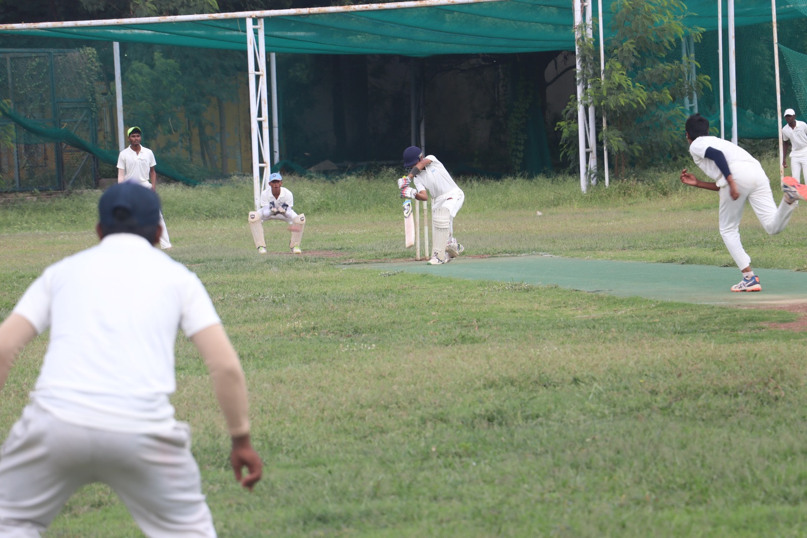 Bowling session at cricket nets