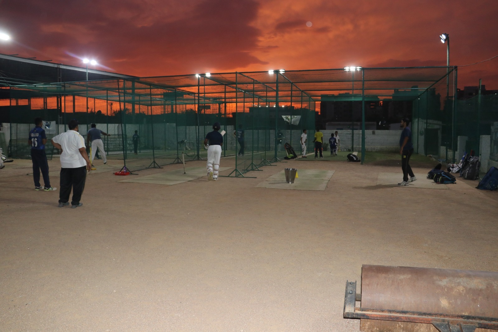 Cricket training session
